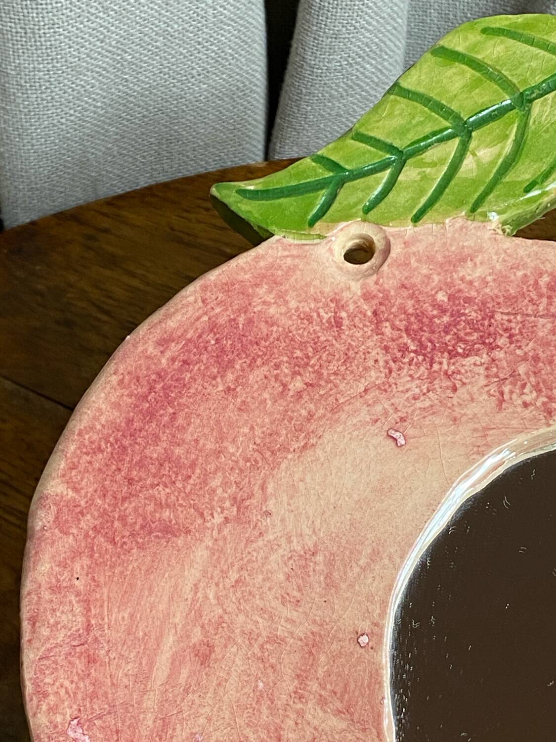 Ceramic apple mirror