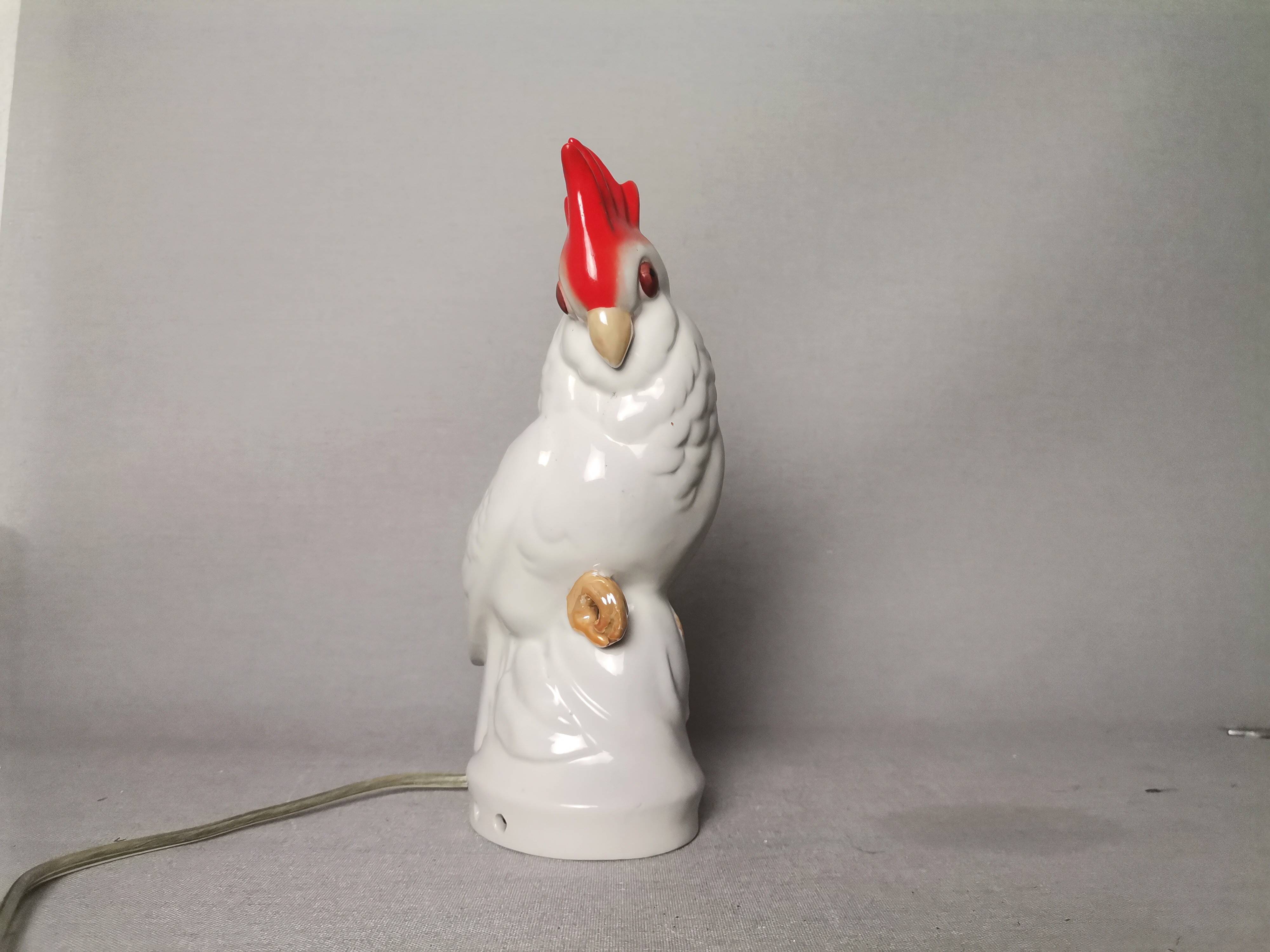 Vintage East Germal porcelain bird night light