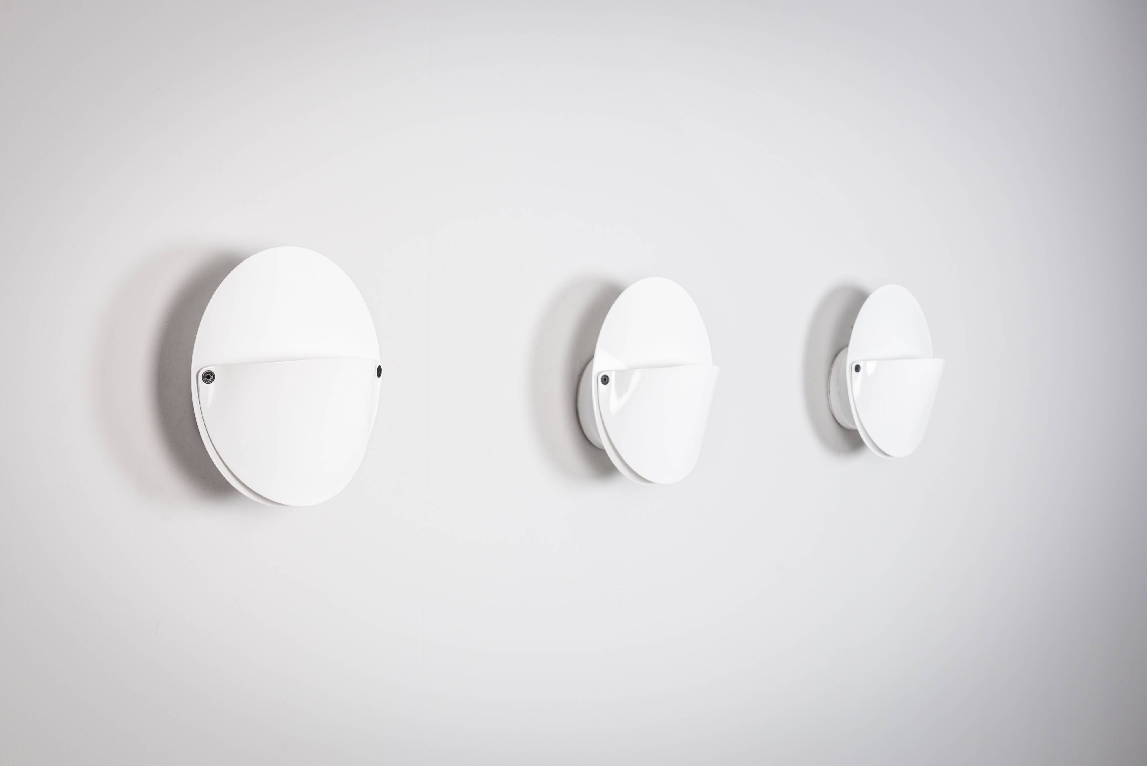 Set of three "Giovi" wall lamps by Achille Castiglioni for Flos, 1982