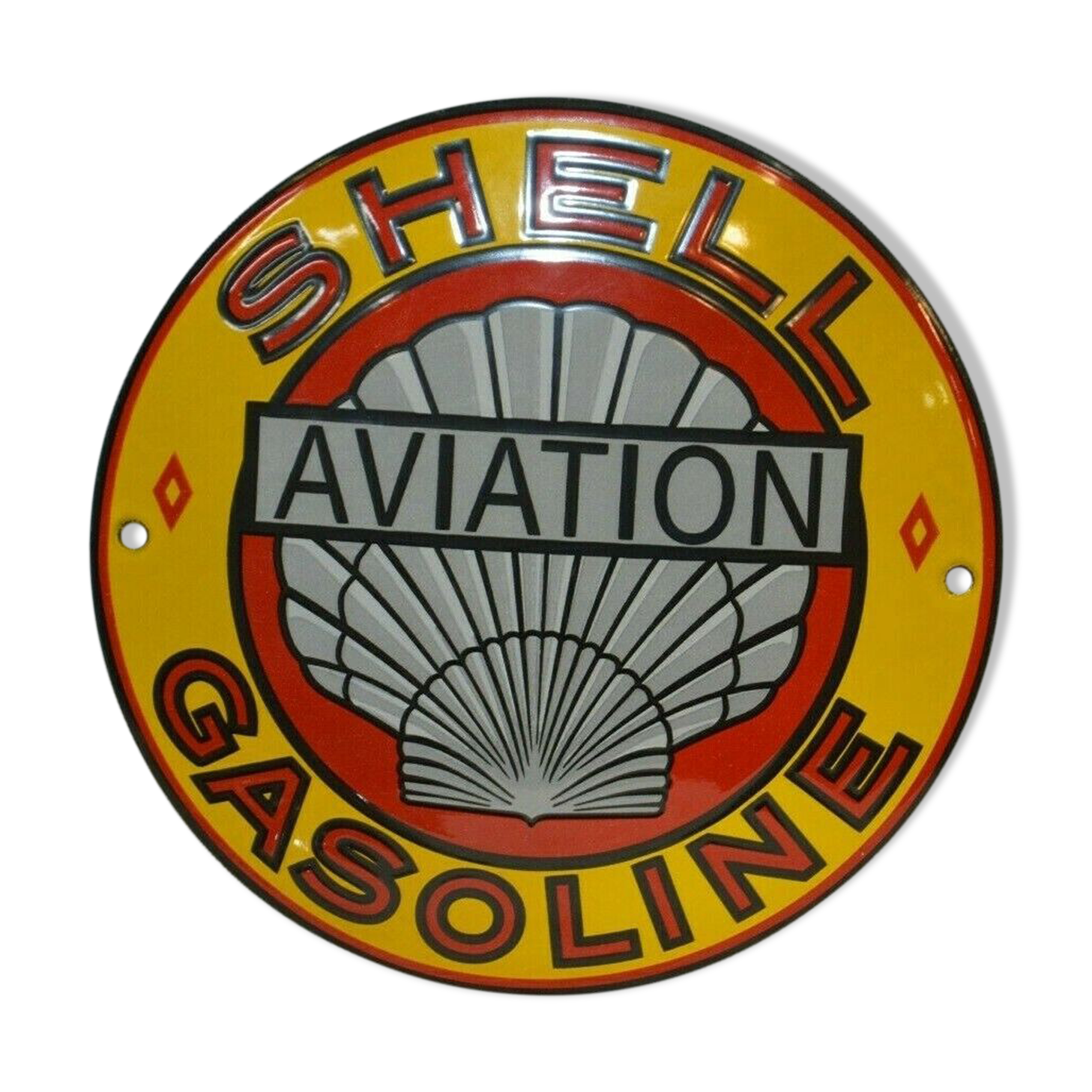 Shell aviation enamel plate