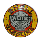 Shell aviation enamel plate
