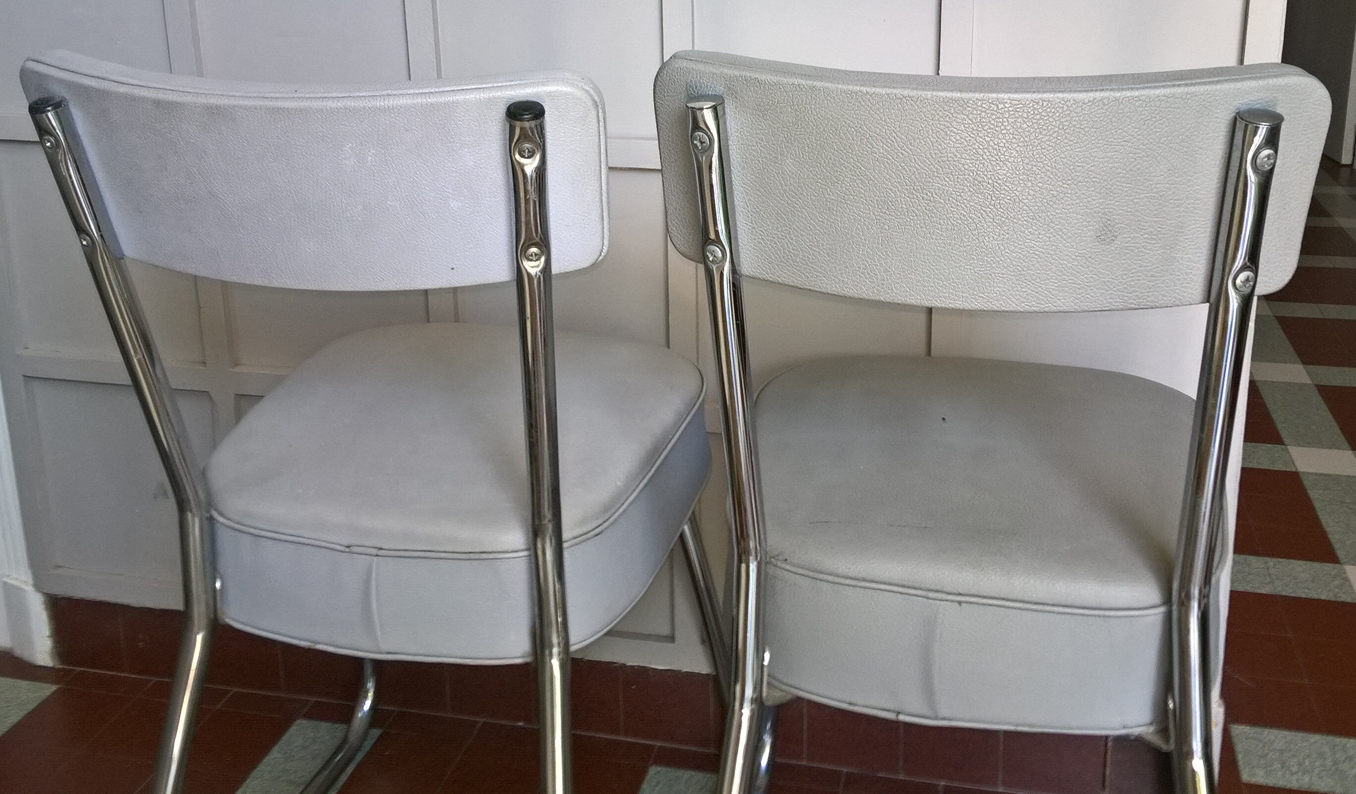 Industrial office chairs pair