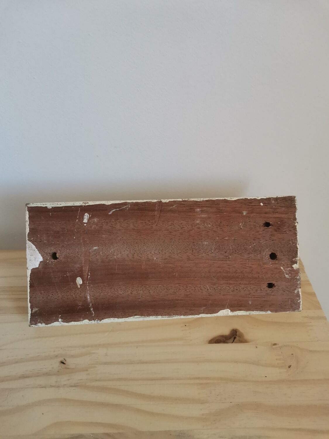 Coat rack in wood and vintage plastic