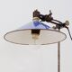 Industrial desk lamp with cobalt blue enamel shade - 1950s