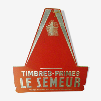 Advertising poster "timbres primes le semeur" by designer ets bouche - valletton