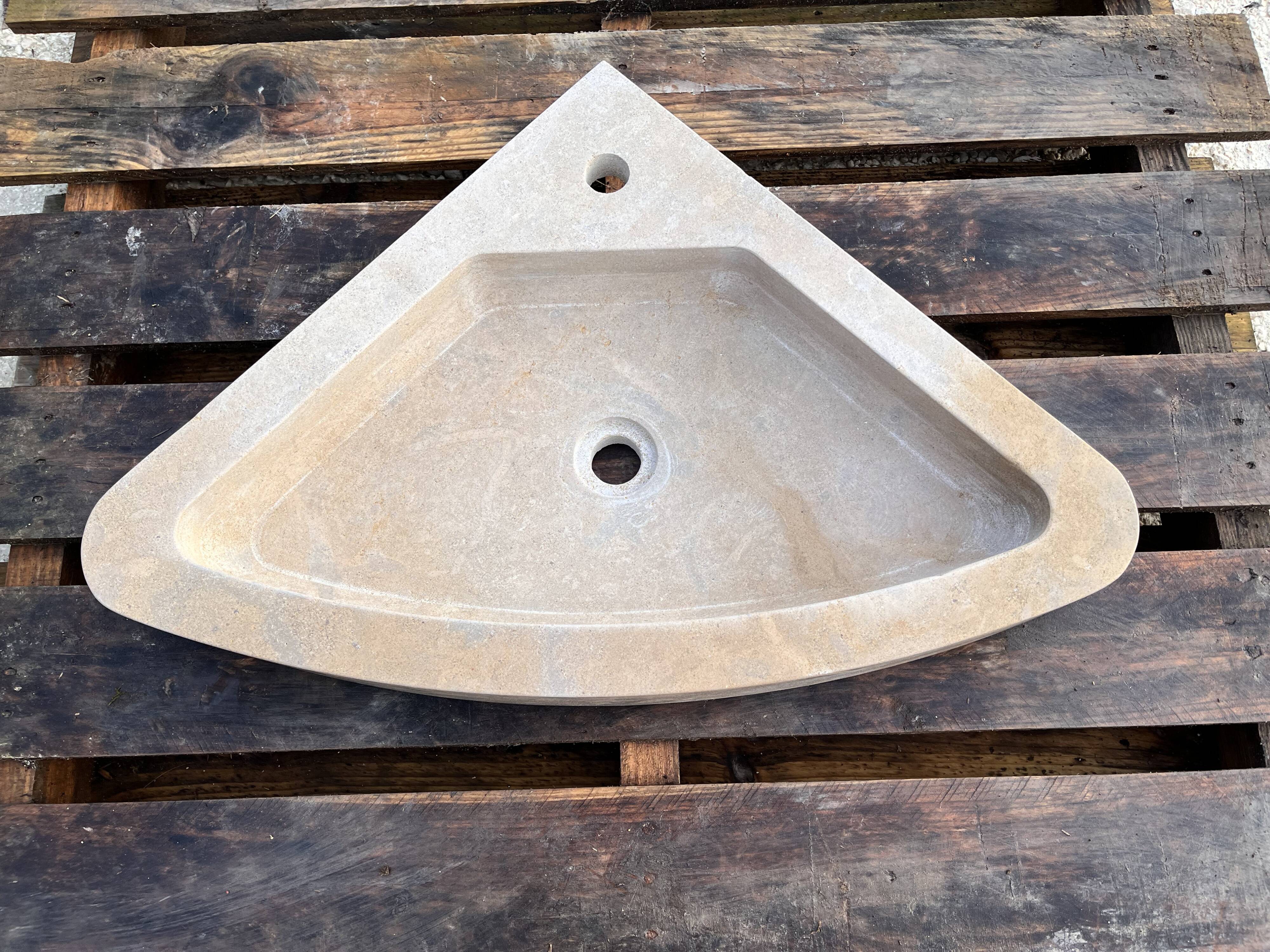 Stone corner sink