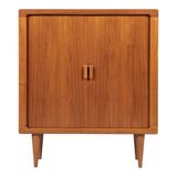Midcentury Danish cabinet in teak with tambour doors by Dyrlund 1960s