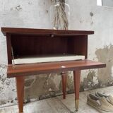 Chevet vintage placage acajou