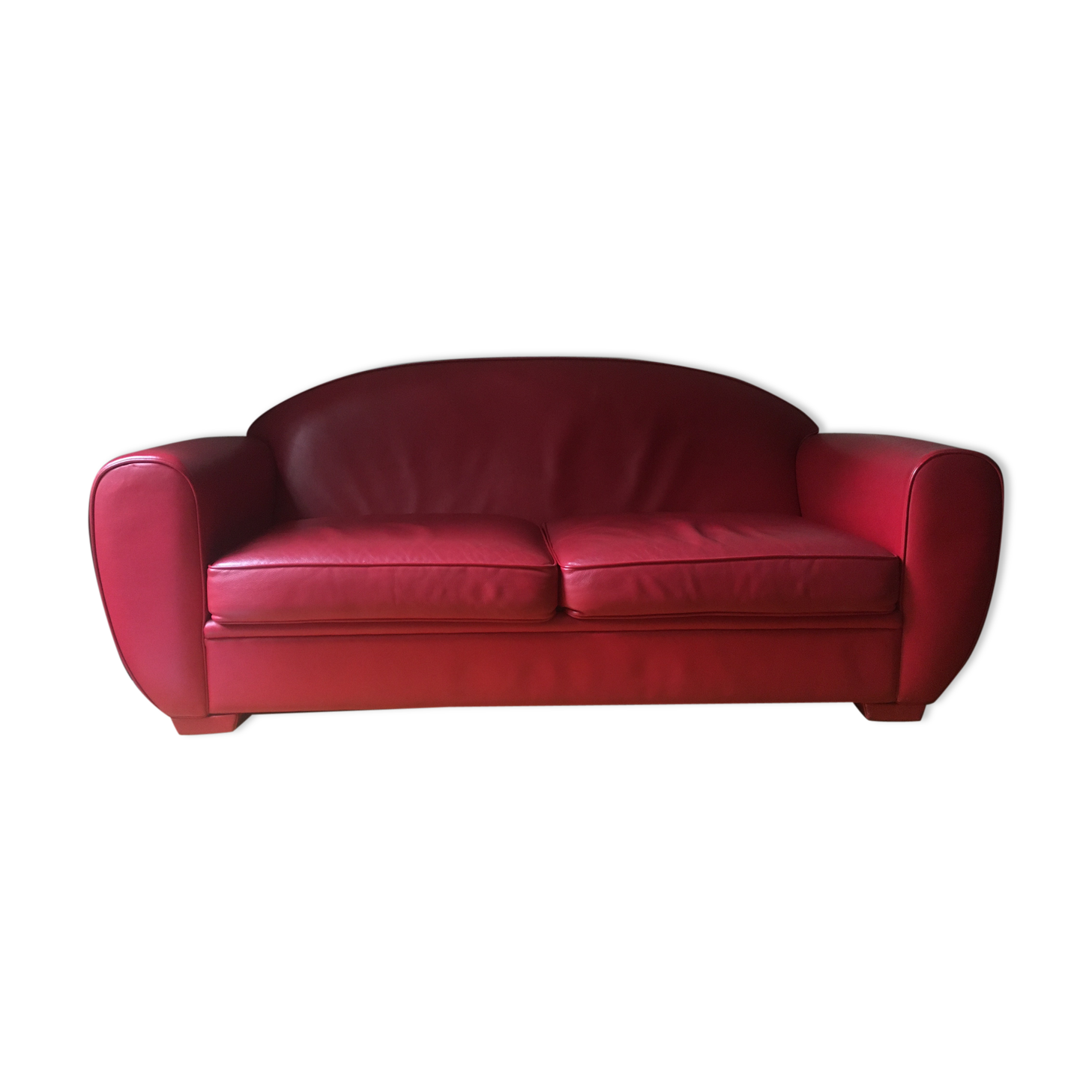 Sofa Hugues Chevalier red hermes