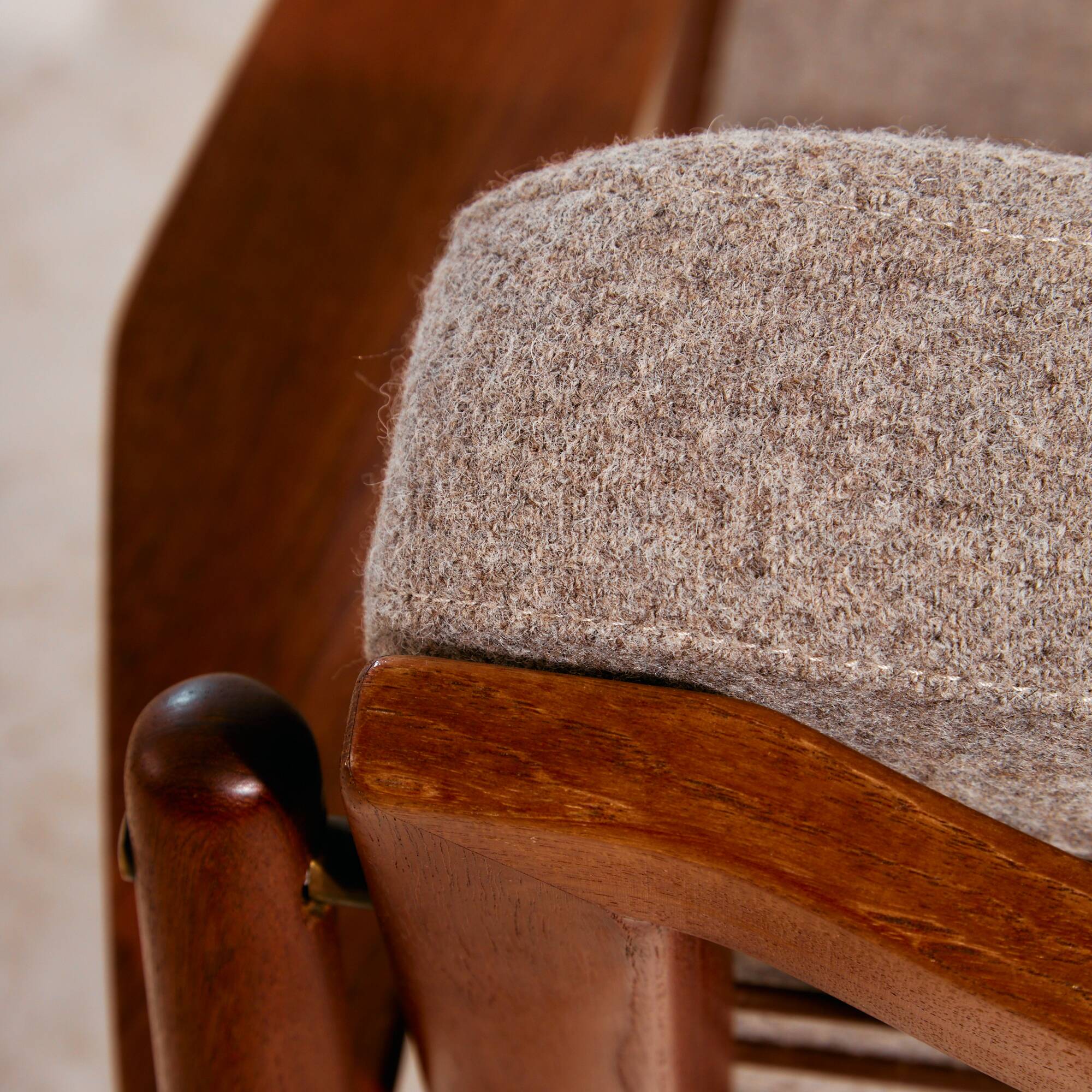 Restored teak armchair by Arne Vodder for Glostrup Møbelfabrik