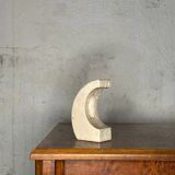 Travertine candle holder