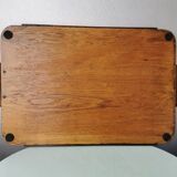 Plateau en bois vintage années 70