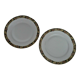 Assiettes à dessert en porcelaine Limoges F. Paulhat début XXème