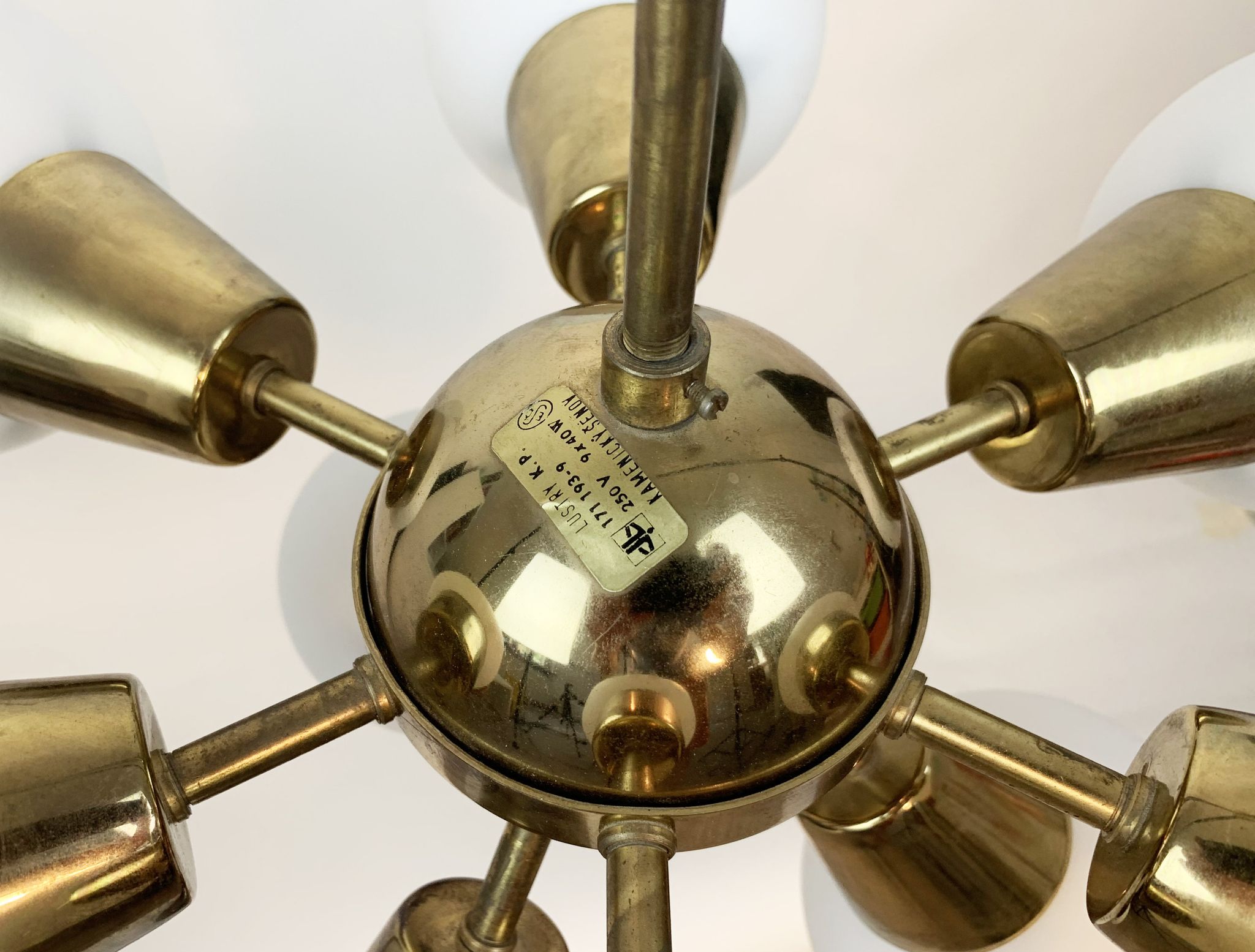 Chandelier by J. Bejvl, Kamenicky Šenov, Czech Republic, 1970s