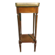 Table d’appoint style Louis XVI en acajou, marbre et laiton – vers 1900