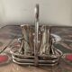 Vintage Swans salt and pepper shaker set in silver metal