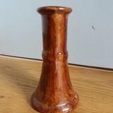 Bougeoir grès vernissé chocolat