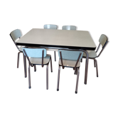 Table and 6 chairs in formica