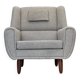 1960s, Danish design by Kurt Østervig, armchair model 61, wool, teak.