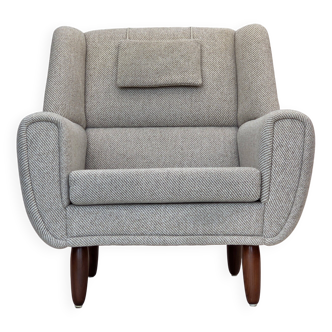 1960s, Danish design by Kurt Østervig, armchair model 61, wool, teak.