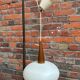 Suspension opaline et teck Louis Kalff