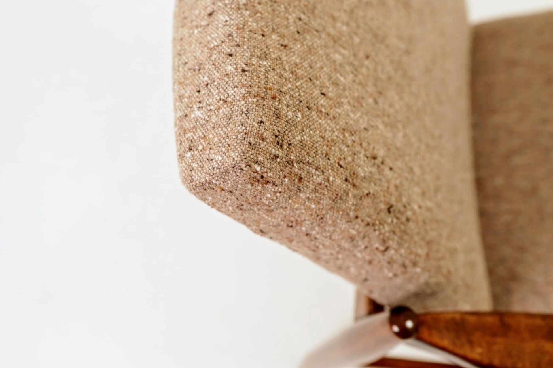 Vintage Armchair by Edmund Homa GFM 64, Tweed Upholstery, Poland, 1960