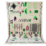 Handmade tribal berber carpet 263 x 152 cm