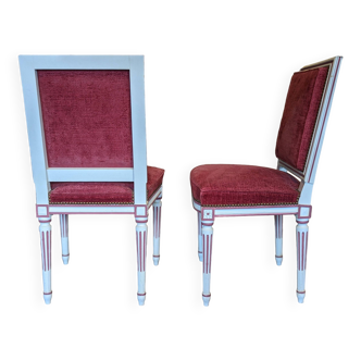 Paire de chaises style louis XVI
