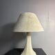 Midcentury suede leather large mushroom table lamp, 1960s-1970s