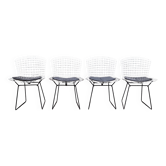Lot de 4 chaises Wire par Harry Bertoia années 60
