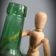 Dame-jeanne 3L verte droite