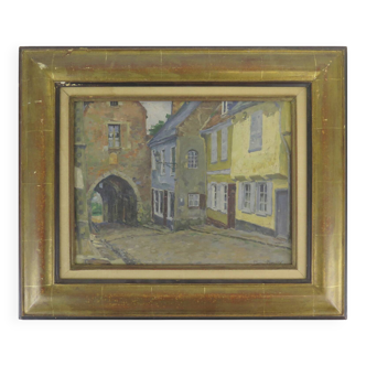 Antique painting by Pierre Boissart (1878-1944) signed country view B8