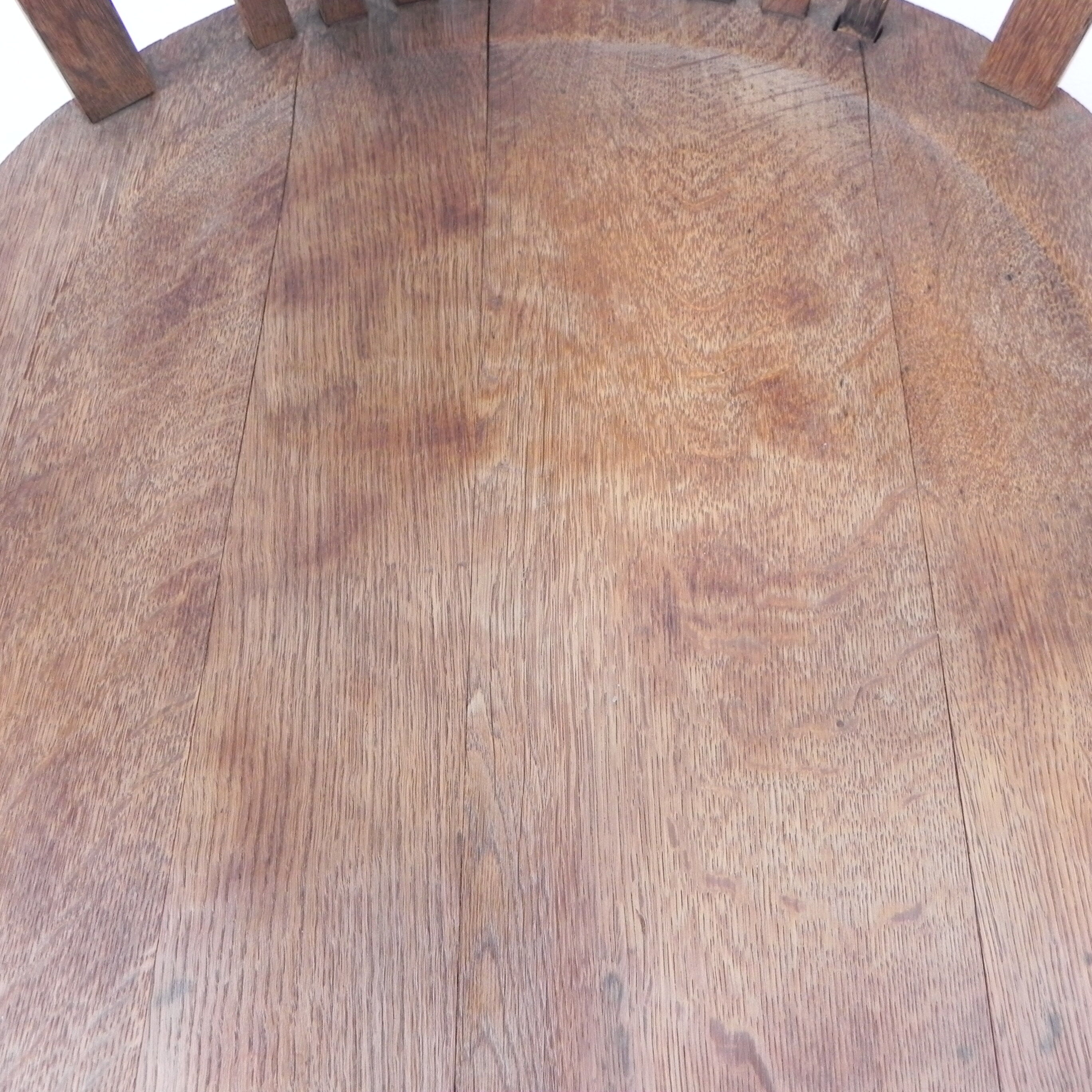 Oak office chair with spring mechanism and armrests