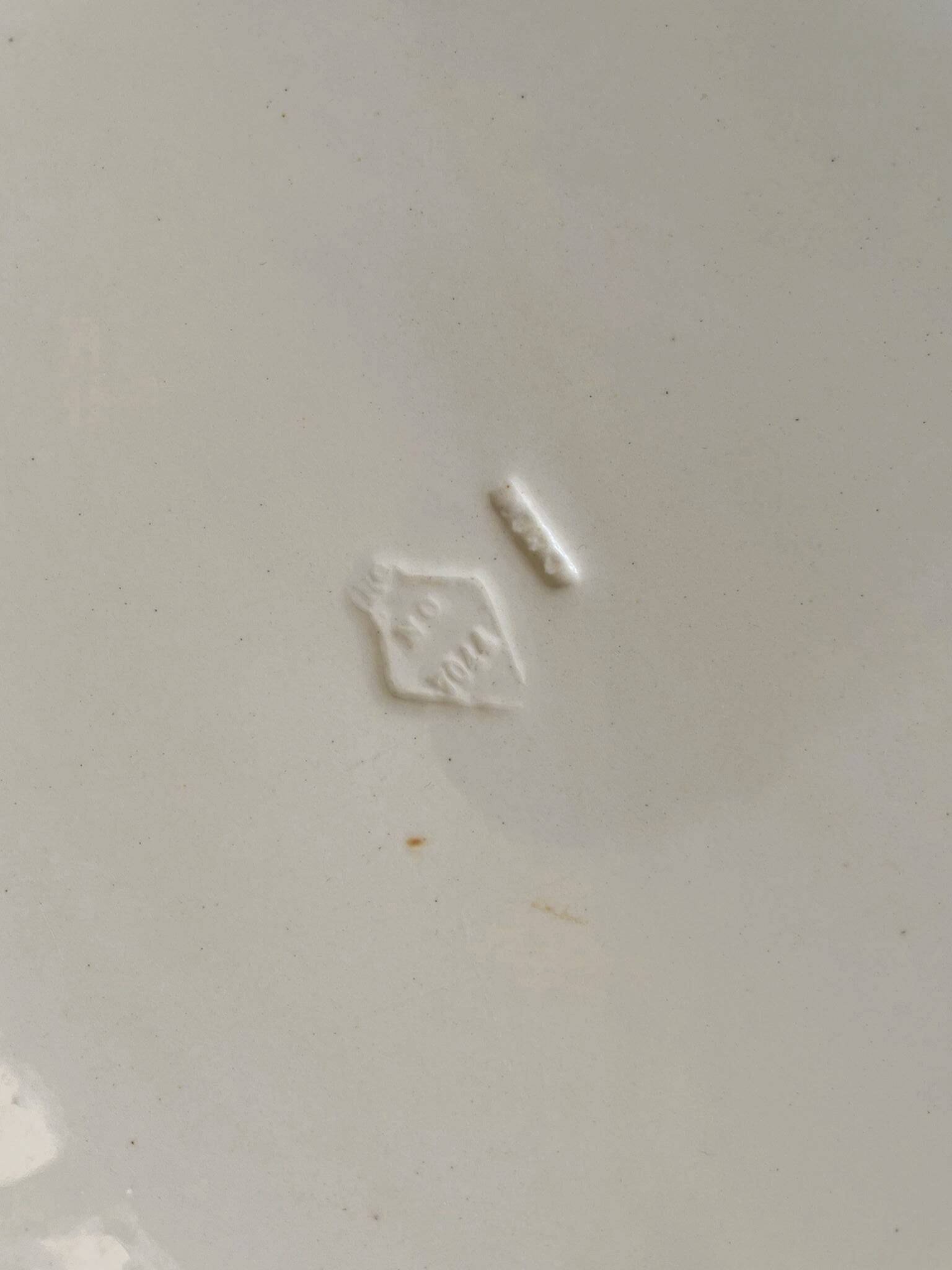 Large antique English earthenware dish from the 19th century