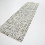 3x9 Shades Of Light Green & Black Vintage Runner Rug, 81x275Cm