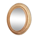 Louis Philippe 19th century oval gilded mirror in wood and stucco