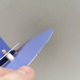 A blue minimalist hanging lamp from Lyfa Denmark 1980s.