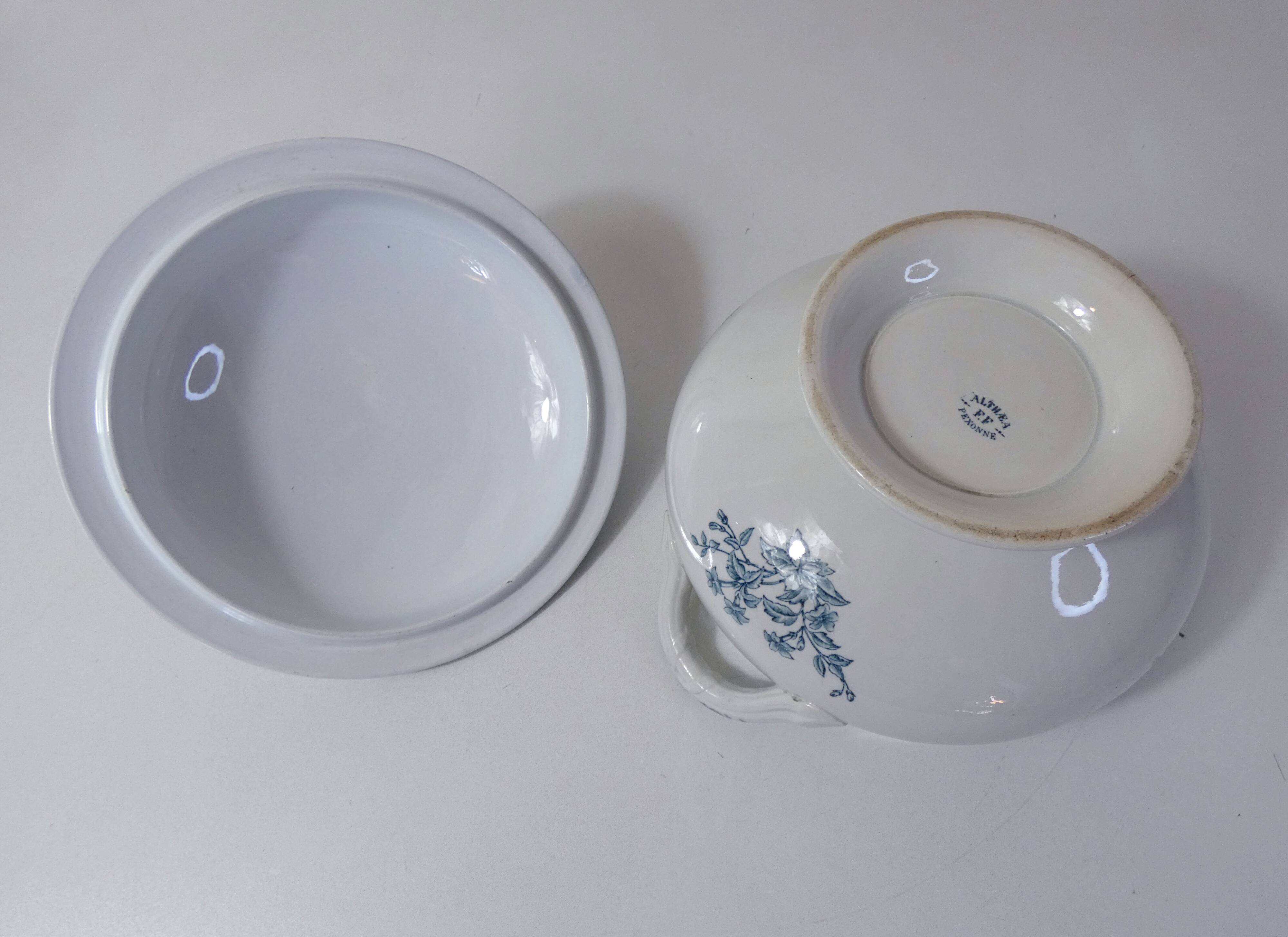 Iron earth tureen flowers althaea