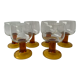 Selency amber stemmed glasses x Monoprix Croisé Laroche