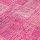 Handwoven Turkish Contemporary 205 cm x 302 cm Pink Patchwork Carpet