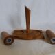 Pepper shaker in olive wood Art Deco style
