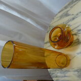 Large glass photophore blows vintage scandinavian