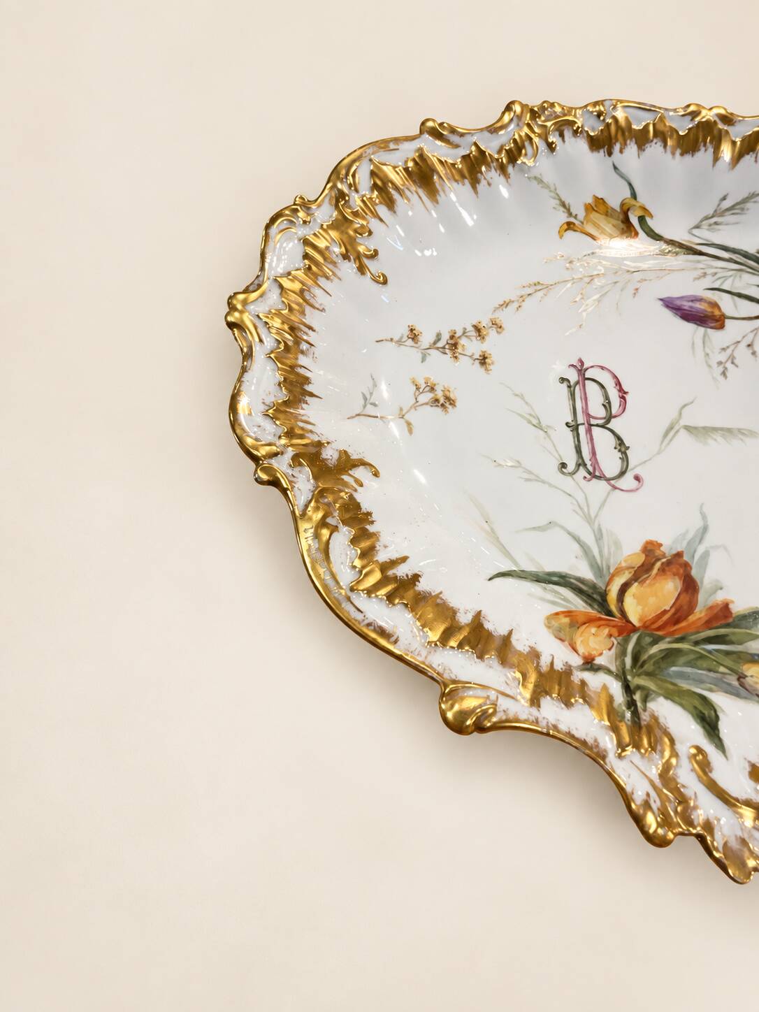 Oval presentation dish porcelain Limoges ELITE L FRANCE