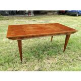 Art Deco walnut veneer extendable table (160 to 232 cm)
