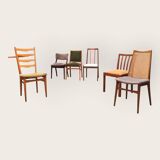 Zes Mid Century stoelen