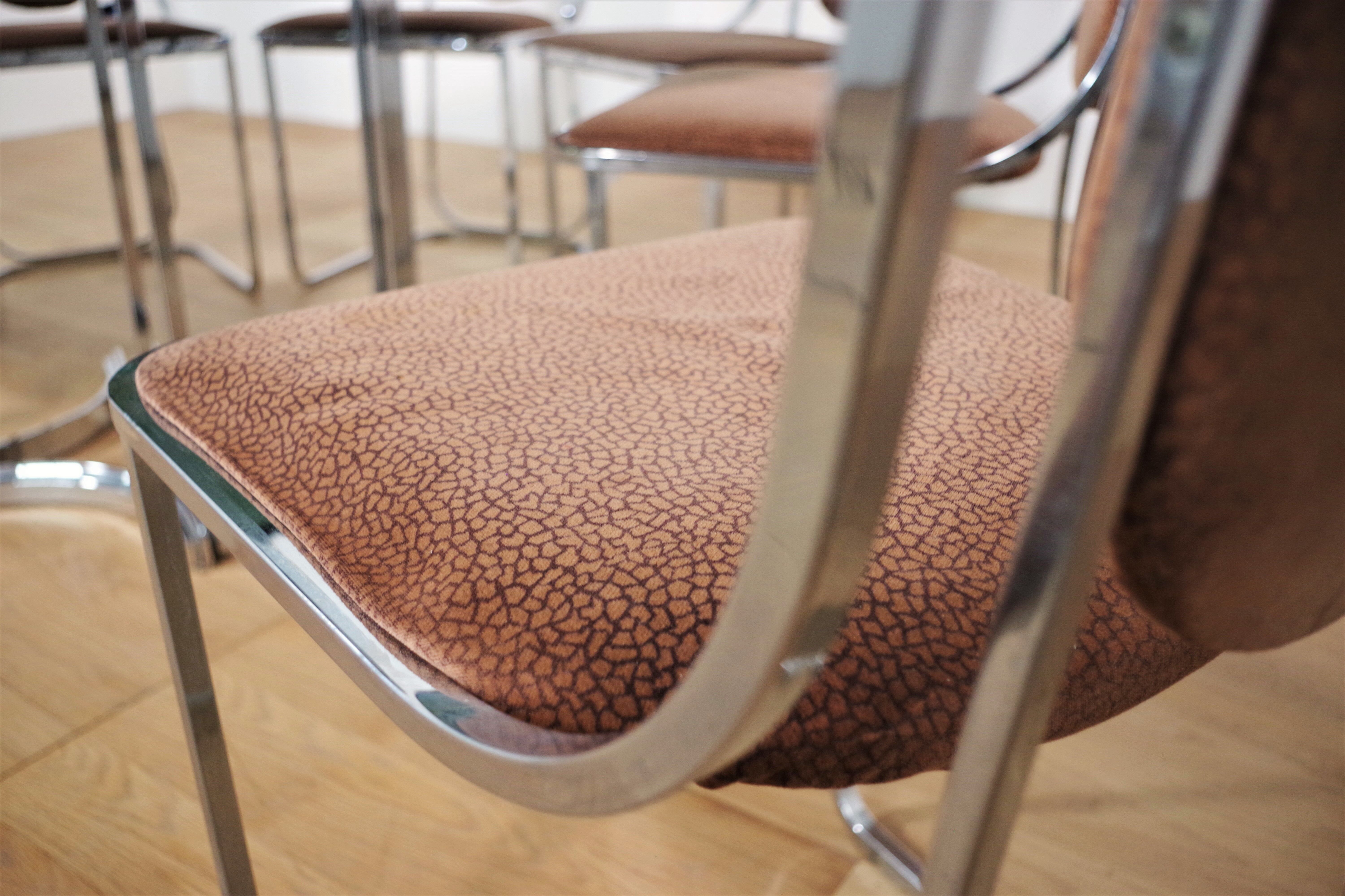 Dining room table and 6 chairs by Alessandro Alpizzi, 1970s, Set of 7