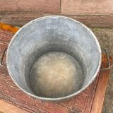Vintage galvanized zinc planter tray