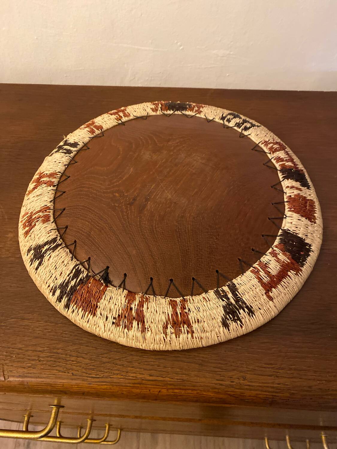 African basket made of wood and rope