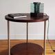 Table d'appoint art déco tripode bois et métal