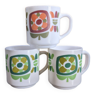 Set of 3 Mobil Arcopal mugs